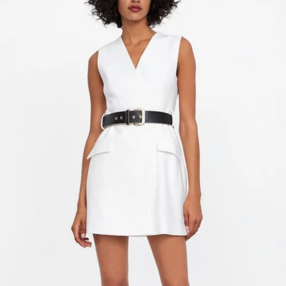 Zara Amazing Blazer Style Mini Dress with Belt!